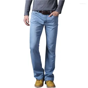 Jeans para hombres Hombres Pantalones de mezclilla Pantalones Slim Stretch Korean Tide Micro Flare Más tamaños 28-34