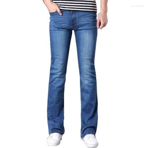 Jeans pour hommes Micro-trompette Bleu Slim Stretch Korean Tide Taille 26-30 31 32 33 34