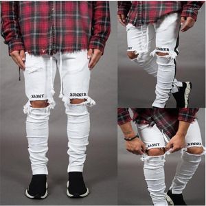 Männer Jeans Männer 2022 Mode Hosen Männer Dünne Streetwear Zerrissene Für Mann Ausgestattet Böden Zipper Hip Hop Homme Denim1