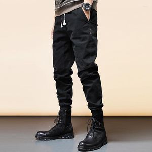 Jeans pour hommes Streetwear Mode Hommes Loose Fit Patchwork Designer Casual Cargo Pantalon Salopette Style Coréen Hip Hop Joggers Pantalon