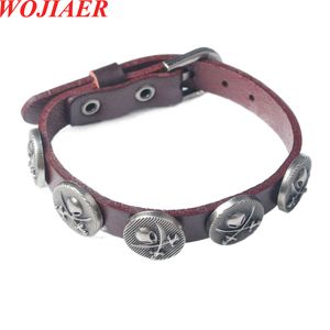 Bracelet en cuir masculin pirate en acier inoxydable bracelets bracelets bracelets for women sport bijoux bc018