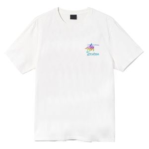 T-shirt à manches courtes imprimé lettre Graffiti pour hommes 2023 Summer Lovers T-shirt American Street en coton lourd