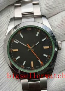 Produits de luxe pour hommes qualité 40mm 116400 en acier inoxydable cadran noir hommes montre-bracelet montres décontractées Watches299H
