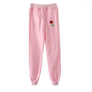 Pantalons pour hommes 2022 Mode Casual Dames Sports Sports Pantalons confortables Imprimé Rose Flower Girl Jogging