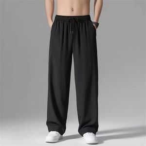 Pantalons pour hommes 2023 Ice Soie Hommes Joggers Pantalons de survêtement Homme Y2k Streetwear Sportswear Jogging Gym Pantalon Surdimensionné Baggy Jambe Large Droite 230515