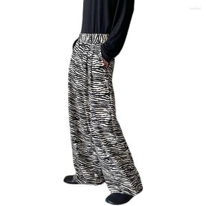 Pantalons pour hommes 2023Stripe 2023 Loose Men Wide Casual Tiger Leg Straight Suit Pant Male Korean Streetwear Chic Fashion Vintage Long Trouse