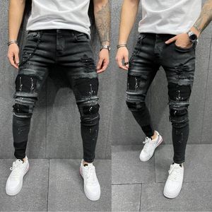 Pantalons pour hommes Bodybuilding Solid Pocket Sports Casual Fitness Mens Longueur Peau Pleine Mousse H