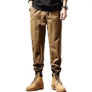 Pantalones para hombres Cargo Hombres Otoño Tubo recto suelto Piernas anchas Pantalones largos casuales Tallas grandes