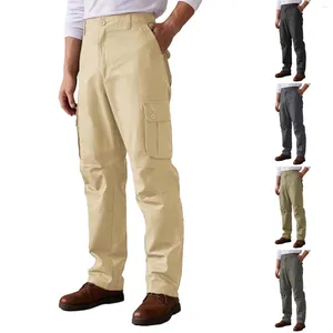 Pantalones para hombres Ropa de trabajo casual con múltiples bolsillos abiertos para hombres Corte Jean Glitter Mujeres