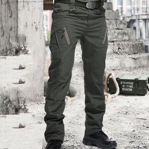 Pantalones de hombre Pantalones casuales Universal Cargo militar Color sólido Largo resistente al agua para entrenamiento