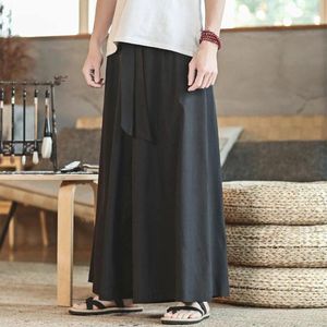 Pantalones para hombres estilo chino pantalones de pierna ancha de verano de verano hombres de gran tamaño seda casual de hip-hop deportes aclarados