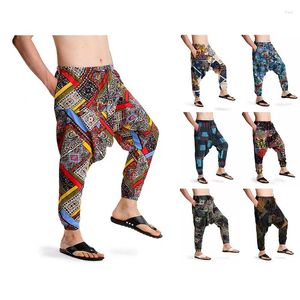 Pantalons pour hommes style ethnique lâche entrejambe sarouel vente en gros liquidation