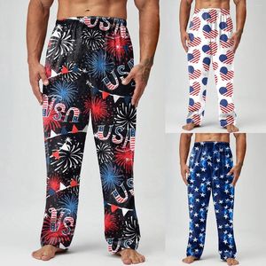 Pantalon masculin à la mode imprimé Pyjama Costume Festival occasionnel relativement lâche Usure de maison pour hommes 2024