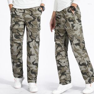Pantalones para hombres L-5XL Estilo militar Hombres Camuflaje Largo Múltiples bolsillos Hombre Pantalones de algodón casual