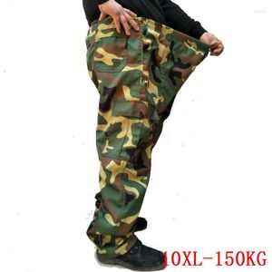 Pantalones para hombres Banda elástica de camuflaje de gran tamaño 7xl 8xl 9xl más 10xl Summer suelto ejército verde 50 52