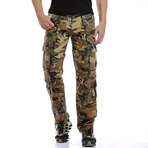 Pantalons pour hommes Hommes 2024 Arrivée Mode Camouflage Cargo Pantalon de combat décontracté Mâle Grande Taille 40 Multi-poches Baggy Pantalon