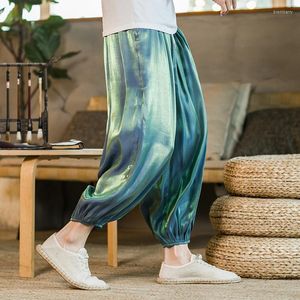 Pantalones de hombre de Color sólido reflectante Harem 2023 de moda de talla grande 5XL señoras Casual Harajuku suelto Retro Jogging