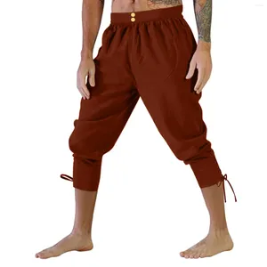Pantalon masculin masculin résistant à la cheville de couleur unie et rétro décontractée