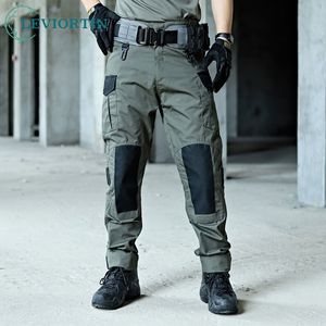 Pantalons pour hommes Hommes Militaire Tactique Cargo Armée Pantalon de Combat Vert Multi Poches Gris Uniforme Paintball Airsoft Automne Vêtements de Travail 230826