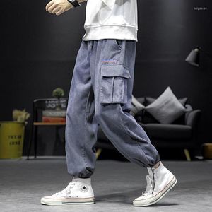 Pantalon homme INXYZ 2022 coréen Streetwear mode pantalon couleur unie grande taille salopette décontractée femme printemps automne
