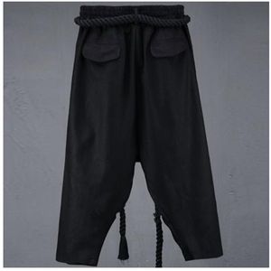 Pantalons pour hommes Pantalons pour hommes printemps et été pantalons à entrejambe bas pour hommes pantalons à jambes larges rétro culottes bloomers tenue de scène style Yamamoto 230320