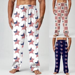 Pantalones para hombres Hombres Primavera Verano Día de la Independencia Impresión Pijama Largo Casual 10 Star Tech