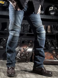 Pantalon masculin mens jean noir de moto