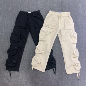 Pantalons pour hommes Mens Designer High Street Function Nylon Outillage Ceinture Loose Casual Fashion Fitness Long Pant