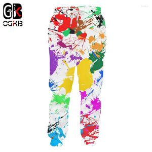 Pantalones de hombre OGKB Jogging Hombres y mujeres Hip-hop Fitness 3D Tie-dyed Printed Pantalones Pantalones de chándal Personalidad Espiral Colorido de gran tamaño
