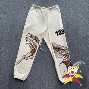 Pantalon homme imprimé serpent RRR123 pantalon de survêtement homme femme 1:1 Top qualité RRR 123 pantalon de survêtement à cordon