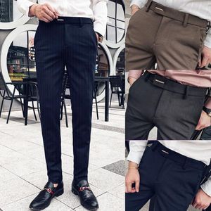 Trajes de pantalones para hombre Pantalones de negocios de fiesta de boda formal ajustados con bolsillo de soporte para hombre