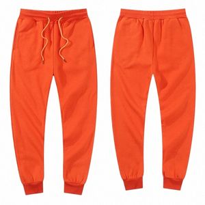 Pantalones para hombres Pantalones de chándal Mujeres Joggers Naranja Marrón Invierno Fleece Pantalones de jogging Pantalones deportivos Casual Fi Flojo Negro Rojo Y9AN #