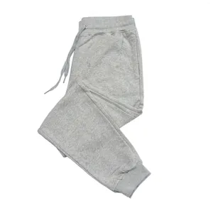 Pantalones de hombre Pantalones de chándal de lana de peso pesado de algodón de corte holgado con cordón cómodo gris grueso para hombres