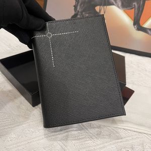 Marque hommes passeport livre crédit portefeuille en cuir sac de rangement porte-cartes de visite portefeuille pliant porte-documents emballage de boîte d'origine