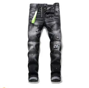 Designer Jeans Pantalons pour hommes Pantalons en lin jean Hop Hop Biker Ripped Biker Slim Fit Motorcycle Denim pour Men28-40