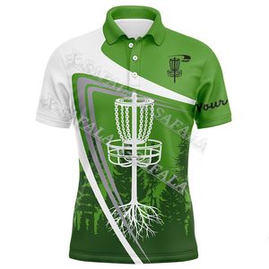 Polos de disco de golf masculino Camisa deportiva Polo Nombre verde Nombre personalizado Hombres Castas de golf de disco blanco y negro Camisas de golf personalizadas-4 230812