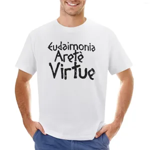 Polos masculins Eudaimonia ARETE Virtue |Grunge Vintage Style Ancient Stoïque Philosophie Sagesse Motivation Inspiration T-shirt