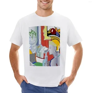 Polos masculine Famous Painting by Roy Lichtenstein Artist T-shirt Vêtements hippies Sweat Sweet Short à manches Men