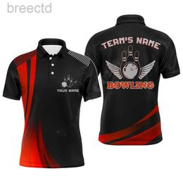 Polos pour hommes Polos Bowling Ball imprimé Polo Polo Personnalisé Nom Personnalisation Ball Uniforme Grand Vêtements de sport LDD240312