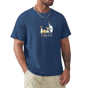 Polos pour hommes Amant de lévrier italien {Type blanc} T-shirt T-shirt noir Chemises graphiques T-shirt à manches courtes Vêtements pour hommes