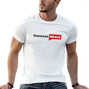 Polos pour hommes Media T-Shirt Vêtements mignons T-shirts blancs surdimensionnés pour hommes