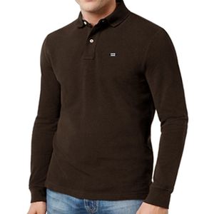 Polos para hombres Producto de principios de primavera para hombres 100 Algodón puro Delgado Polo de manga larga Cuello de solapa Bordado informal Camiseta gráfica Tops 221006