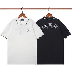Polos pour hommes T-shirt pour hommes Summer Top T-shirt à manches courtes T-shirt de marque de mode parisienne Lettre de revers Modèle Taille asiatique S-XXXL