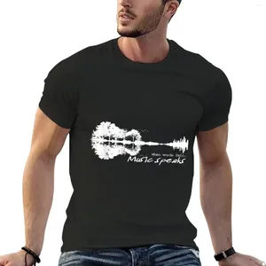 Polos para hombre, camiseta con cita literaria de guitarra con texto en inglés 