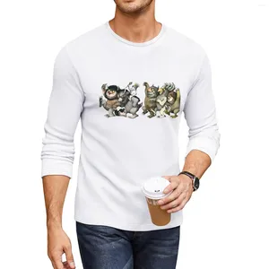 Polos para hombre, Camiseta larga con estampado de cosas salvajes, camiseta para niño, camisetas de algodón para hombre