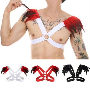 Harnais Bdsm Sexy pour hommes, sangle de poitrine, porno, haut court, accessoires Rave, Costume corporel exposé, Bikini Gay Sissy, Mini Lingerie