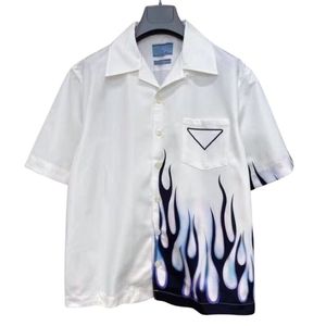 Camisas para hombres Camisas de diseñador Camisetas para hombres Bolos de verano Estampado casual Solapa con botones Cardigan Tops Camisas de manga corta de moda de alta calidad para hombres Camiseta de negocios M-3XL