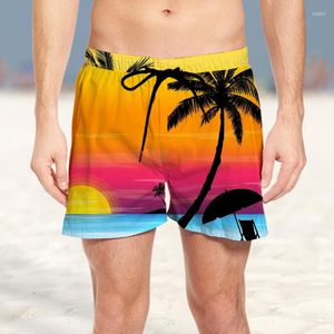 Shorts pour hommes 2023 Summer Vintage Pattern Beach 3D Confortable Underwater World Resort Tropical Jungle Style