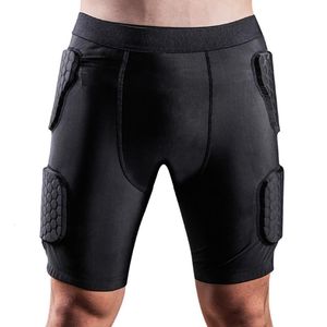 Pantalones cortos para hombre, anticolisión, fútbol, baloncesto, protección acolchada, mallas, pantalones de compresión, 230802