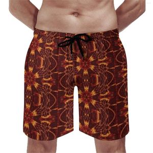 Pantalones Cortos para Hombre Tablero Azteca Sol Fuego Clásico Bañadores De Playa Diseño Abstracto Ropa Deportiva De Secado Rápido Pantalones Cortos De Gran Tamaño